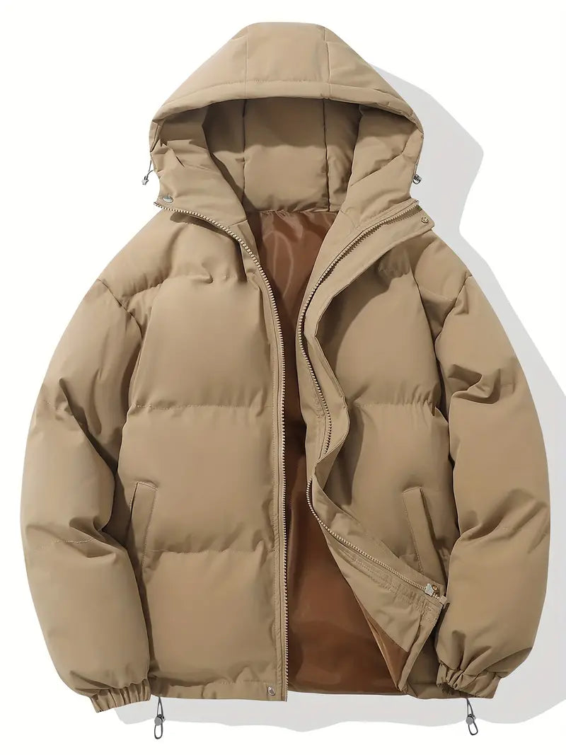 Men’s Warm Hooded Puffer Jacket | Classic Design Winter Coat