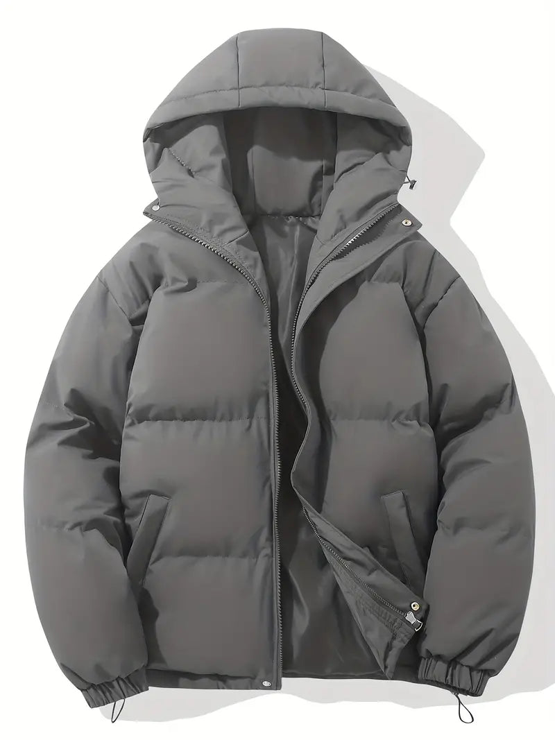 Men’s Warm Hooded Puffer Jacket | Classic Design Winter Coat