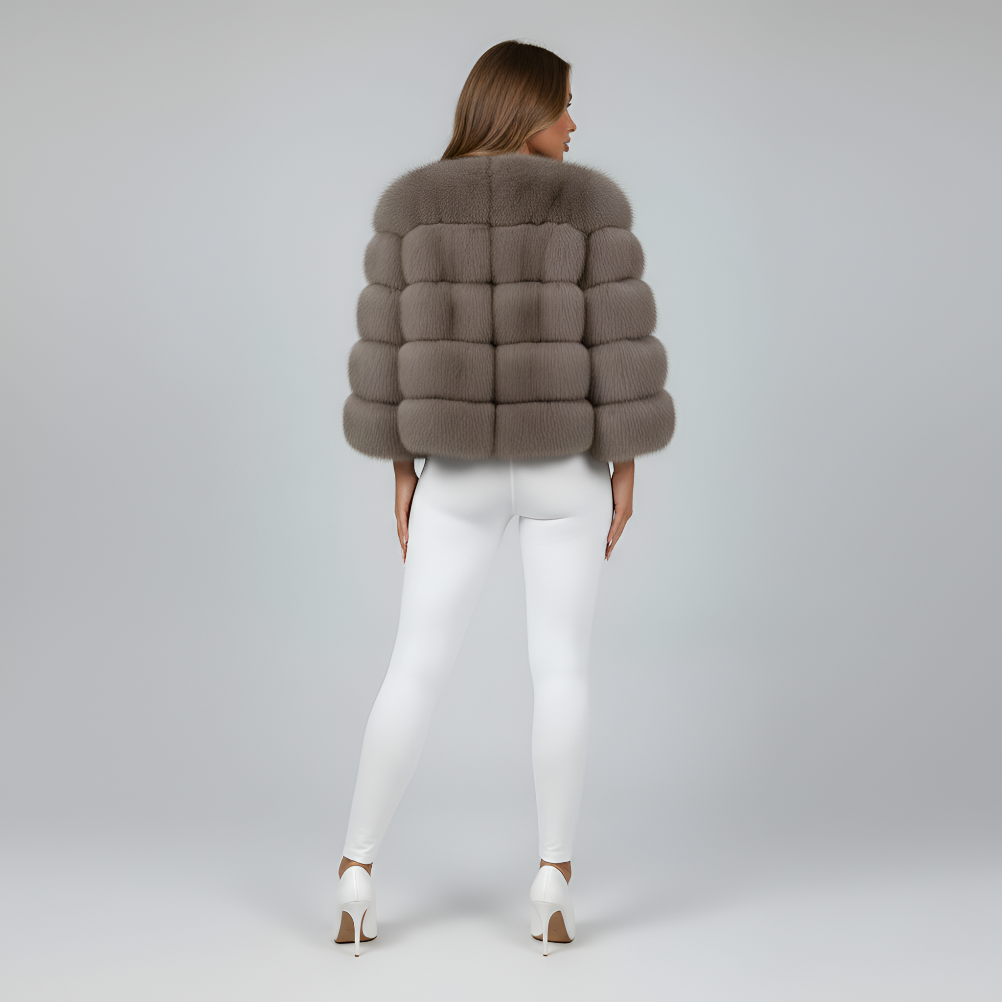 Veste pour femme en fausse fourrure, courte, à manches longues, vêtement d'extérieur d'hiver