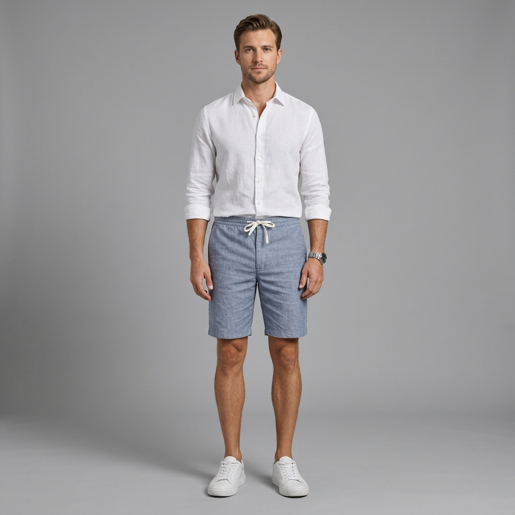 Shorts décontractés pour homme à cordon de serrage, taille élastique, légers, pour l'été et la détente