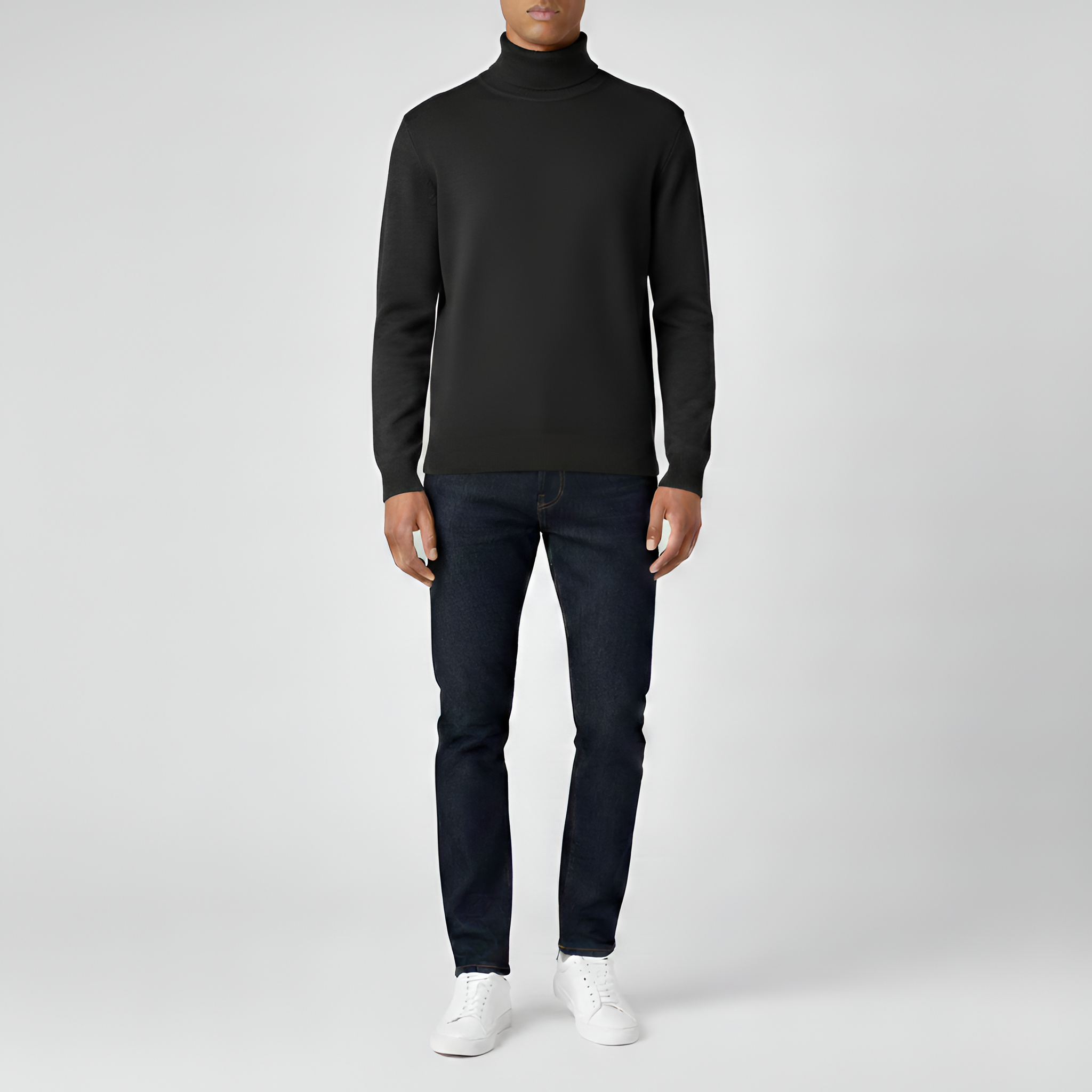 Turtleneck Knit Sweater for Men