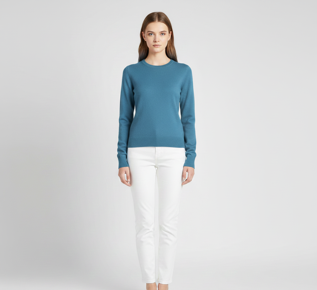 By Assuli women’s cotton crew neck sweater