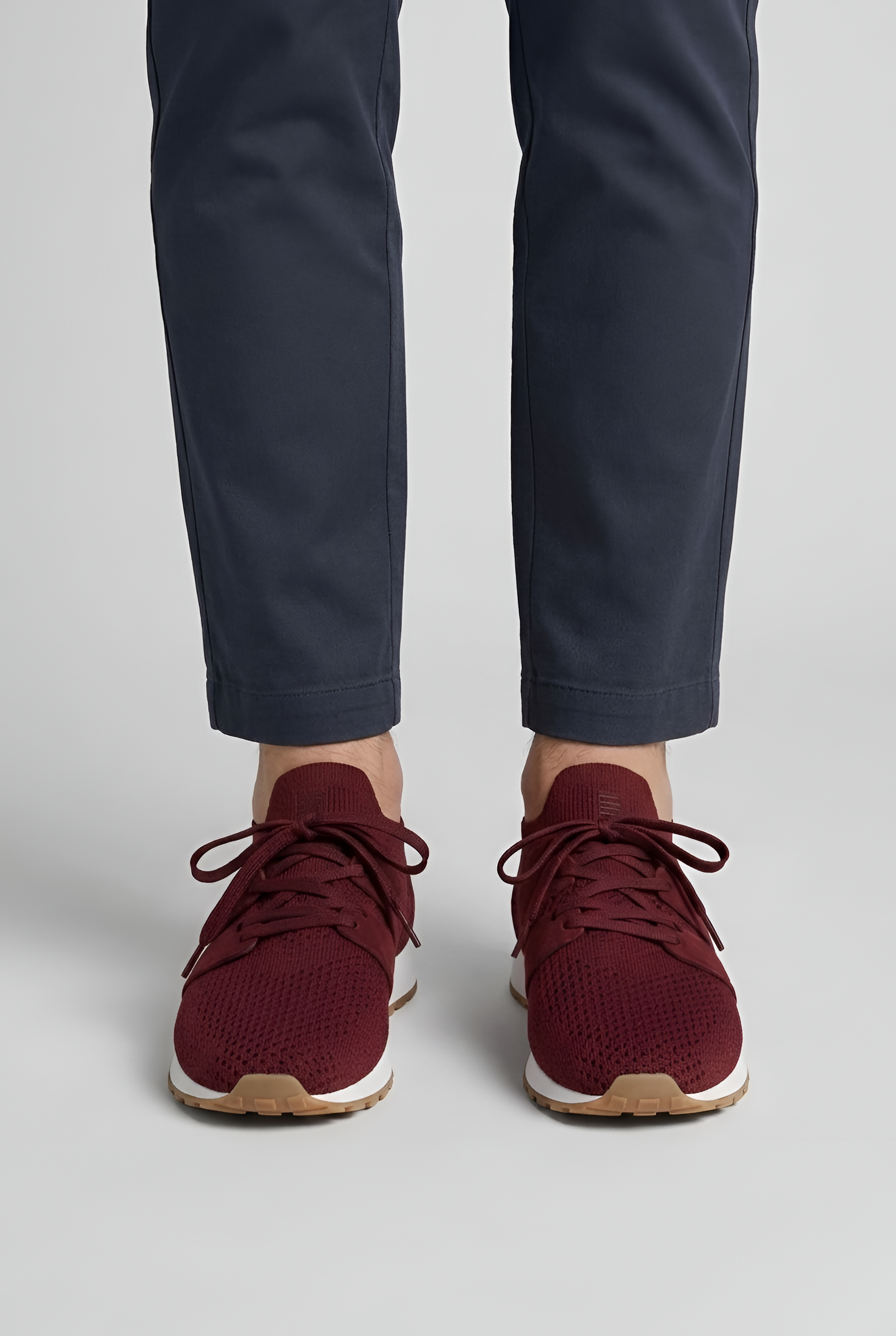 Baskets tricotées pour femmes à lacets, chaussures légères de marche