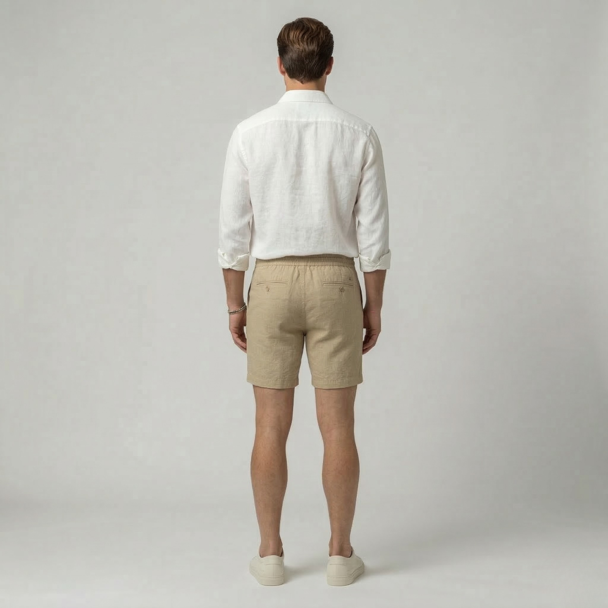 Shorts décontractés pour homme à cordon de serrage, taille élastique, légers, pour l'été et la détente