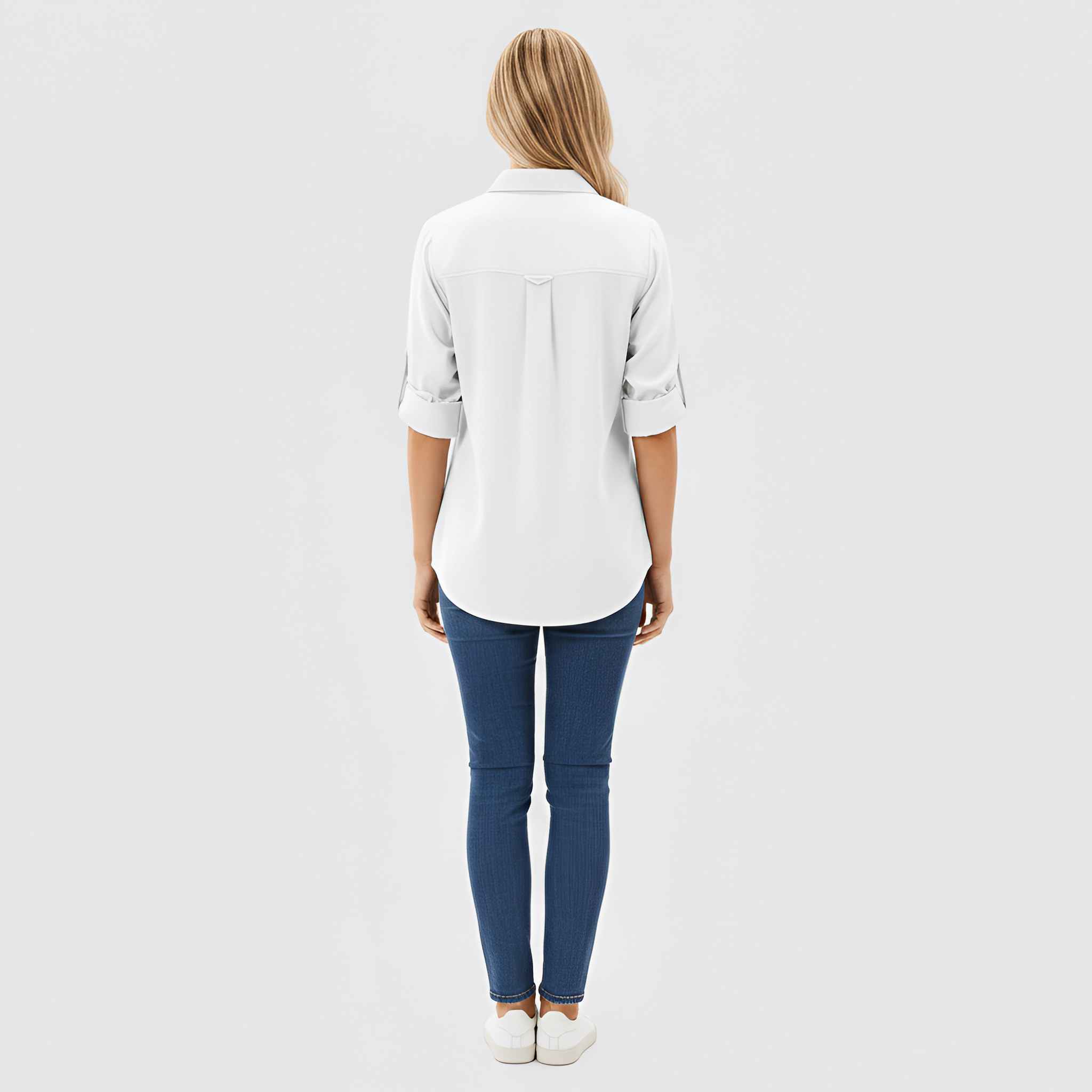 Blusa de mujer con botones de Assuli, camisa casual de manga larga con bolsillos en el pecho