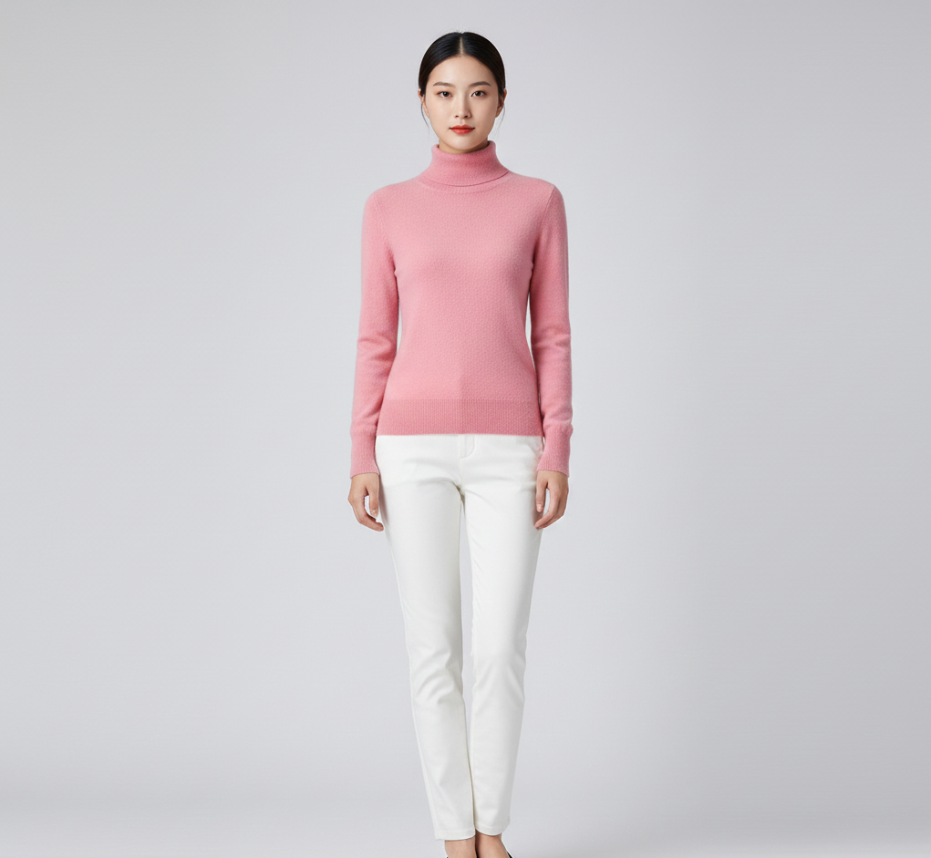 By Assuli women’s cashmere turtleneck sweater