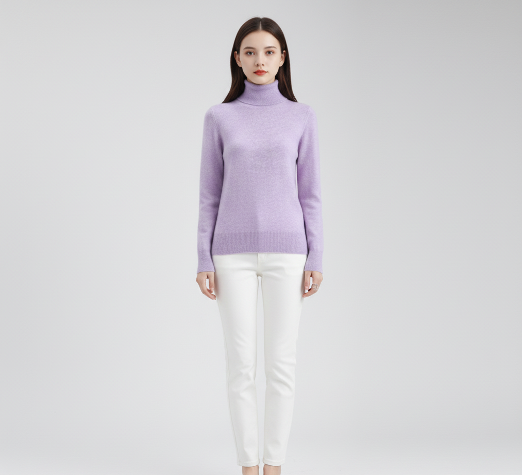 By Assuli women’s cashmere turtleneck sweater
