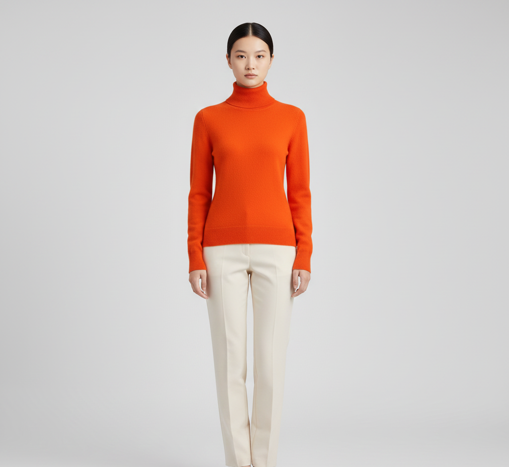 By Assuli women’s cashmere turtleneck sweater