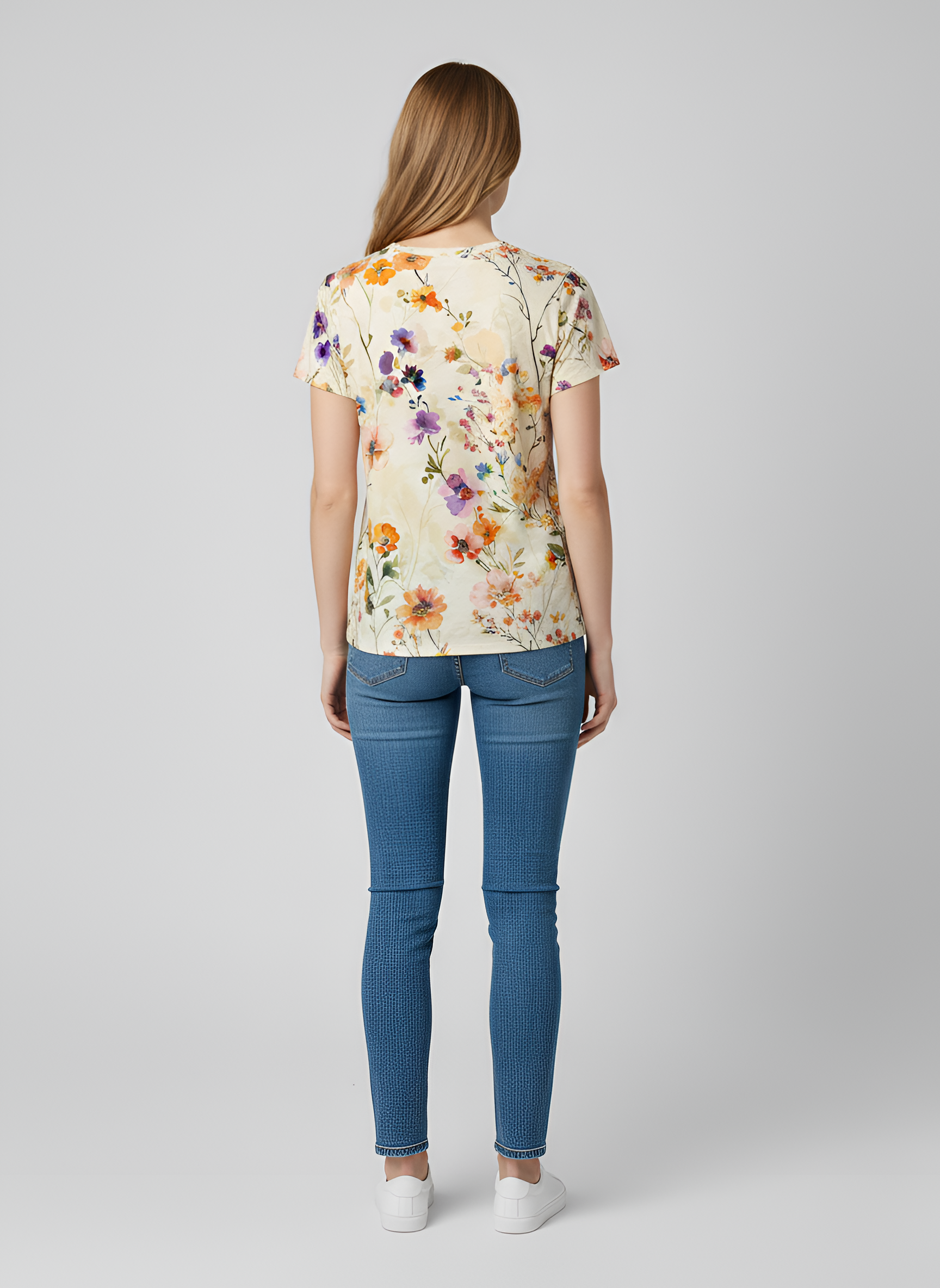 Women’s Floral Print T-Shirt Short Sleeve Casual Summer Top