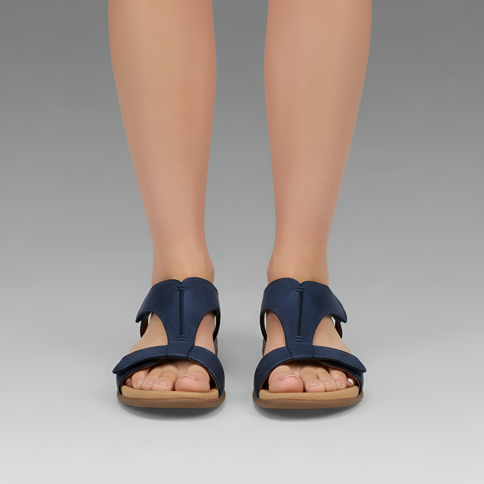 Dámské pohodlné sandály s nastavitelným páskem, otevřenou špičkou, na běžné nošení a chůzi