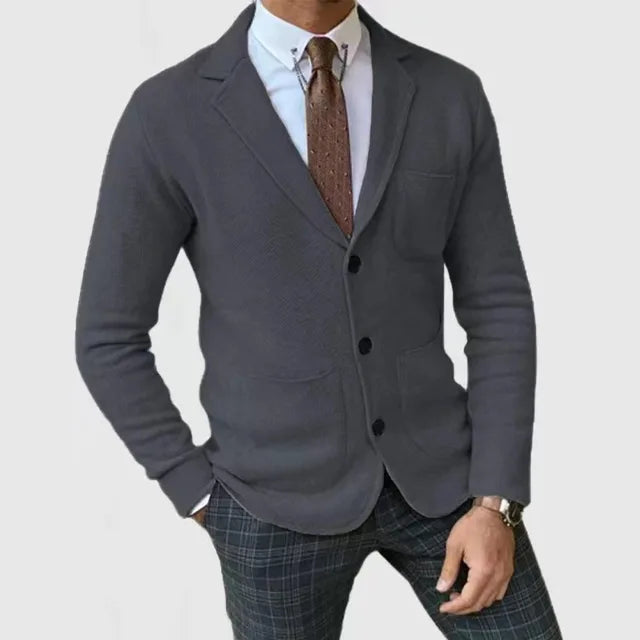 Men’s Knitted Blazer Cardigan | Elegant Smart Casual