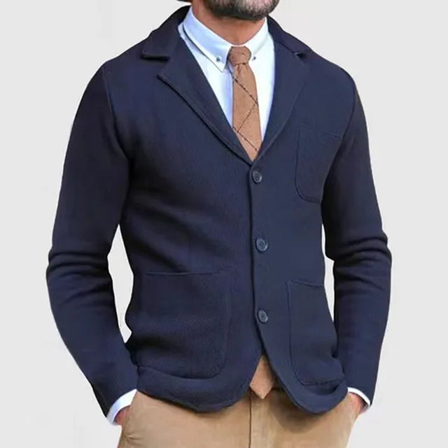 Men’s Knitted Blazer Cardigan | Elegant Smart Casual