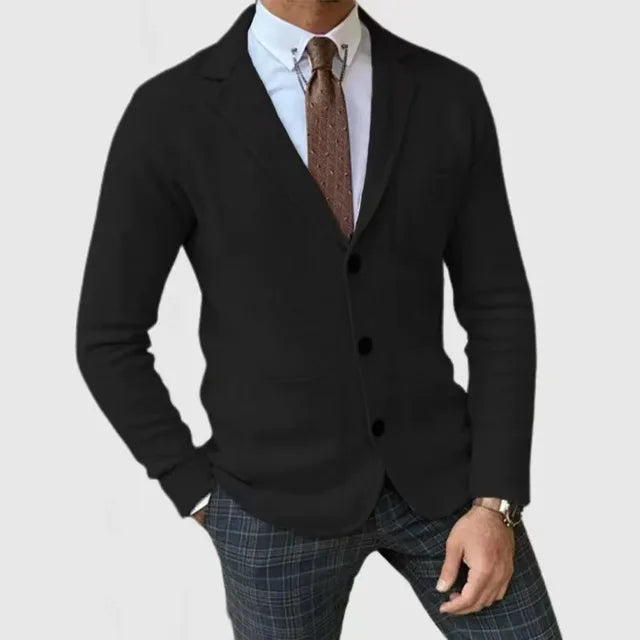 Men’s Knitted Blazer Cardigan | Elegant Smart Casual