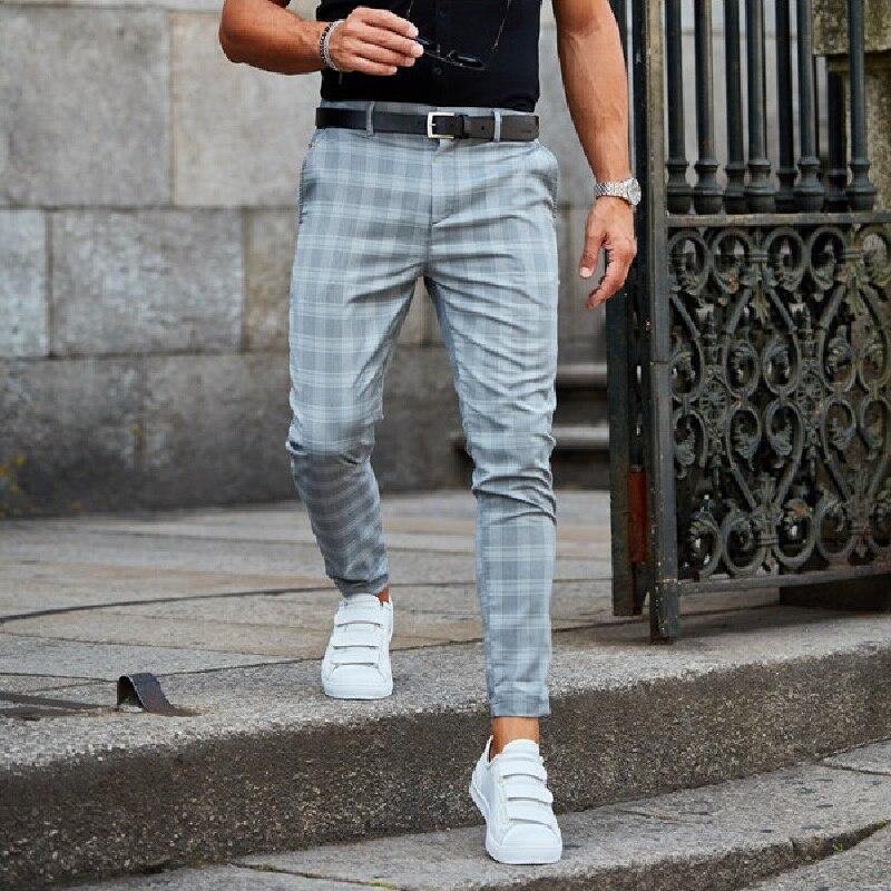 Men’s Checked Chino Pants | Stylish Slim Fit