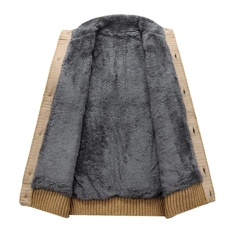 Men’s Knitted Cardigan | Warm Lined Zip Jacket