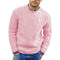 Men’s Textured Crew Neck Knit Sweater | Classic Cable Knit Pullover