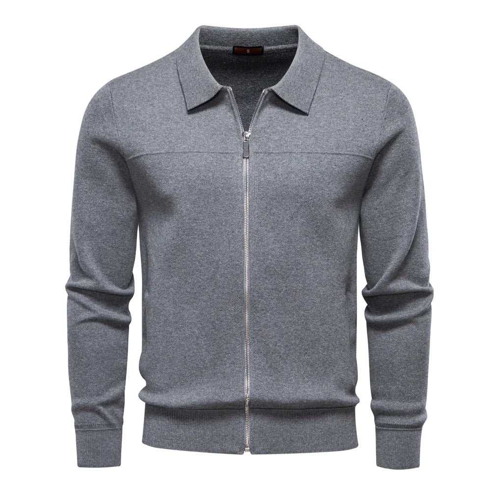 Classic Men’s Jacket | High Collar Zip | Casual Winter Style