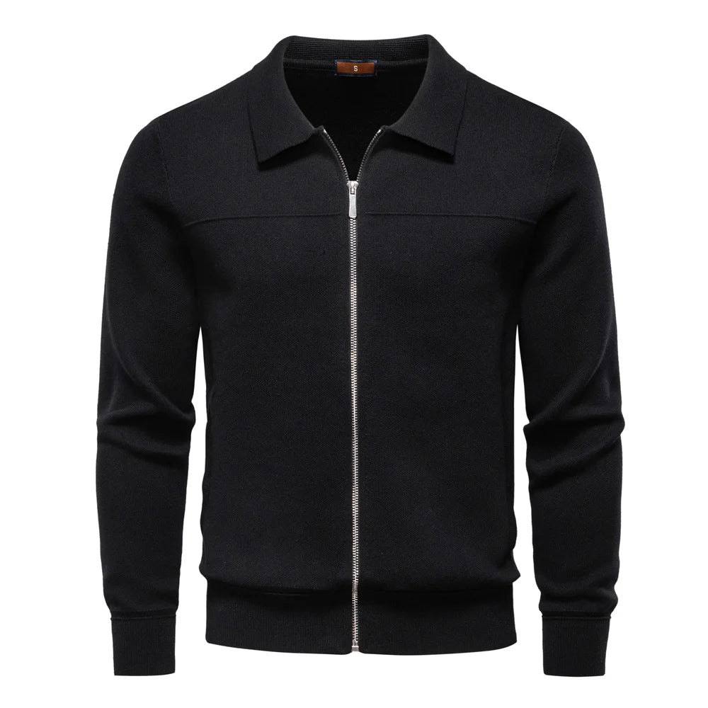 Classic Men’s Jacket | High Collar Zip | Casual Winter Style