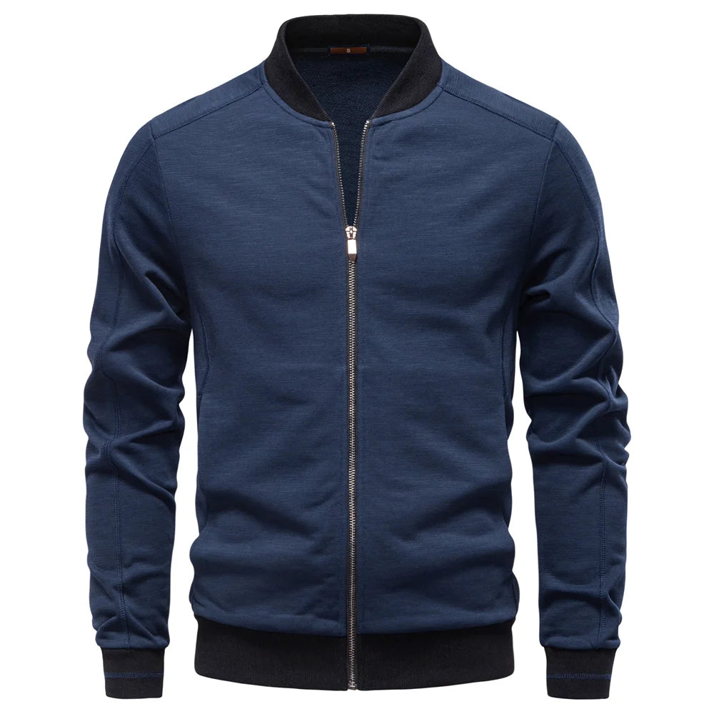 Men’s Baseball Jacket | Solid Color | Casual Winter Wear