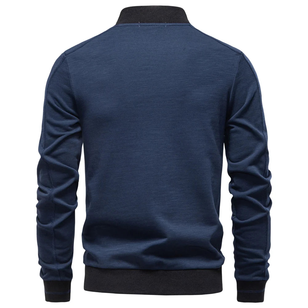 Men’s Baseball Jacket | Solid Color | Casual Winter Wear