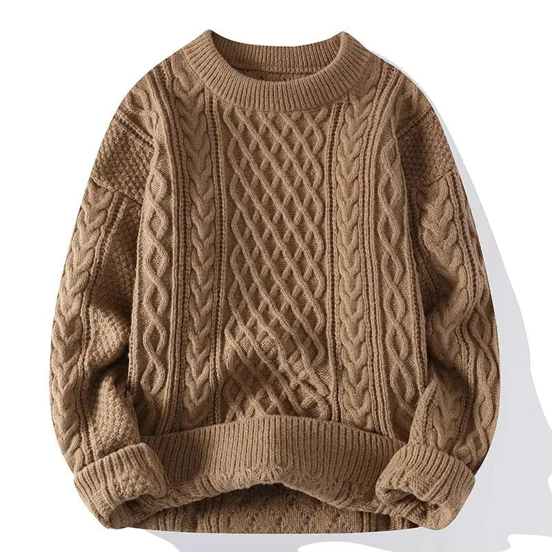Men’s Textured Knit Sweater | Classic Crewneck