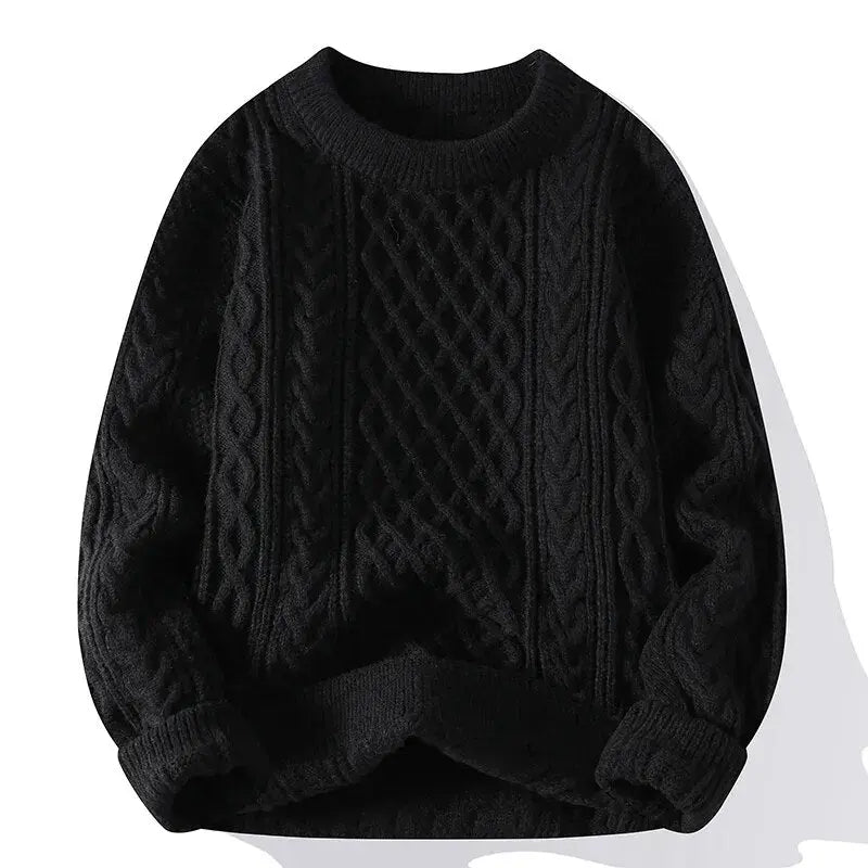 Men’s Textured Knit Sweater | Classic Crewneck