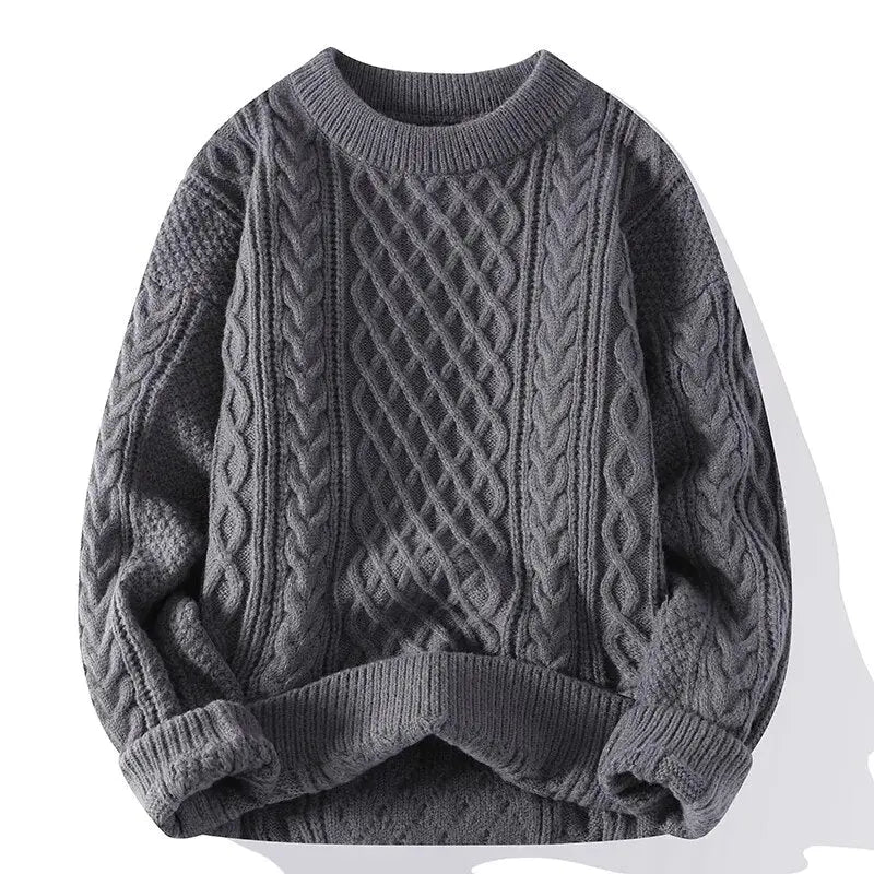 Men’s Textured Knit Sweater | Classic Crewneck