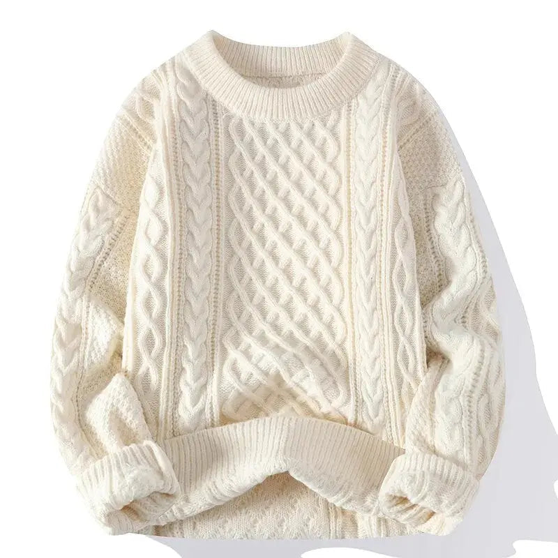 Men’s Textured Knit Sweater | Classic Crewneck