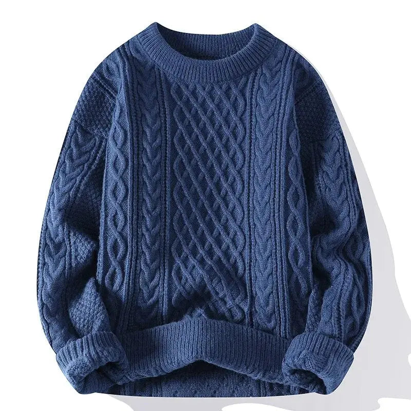 Men’s Textured Knit Sweater | Classic Crewneck