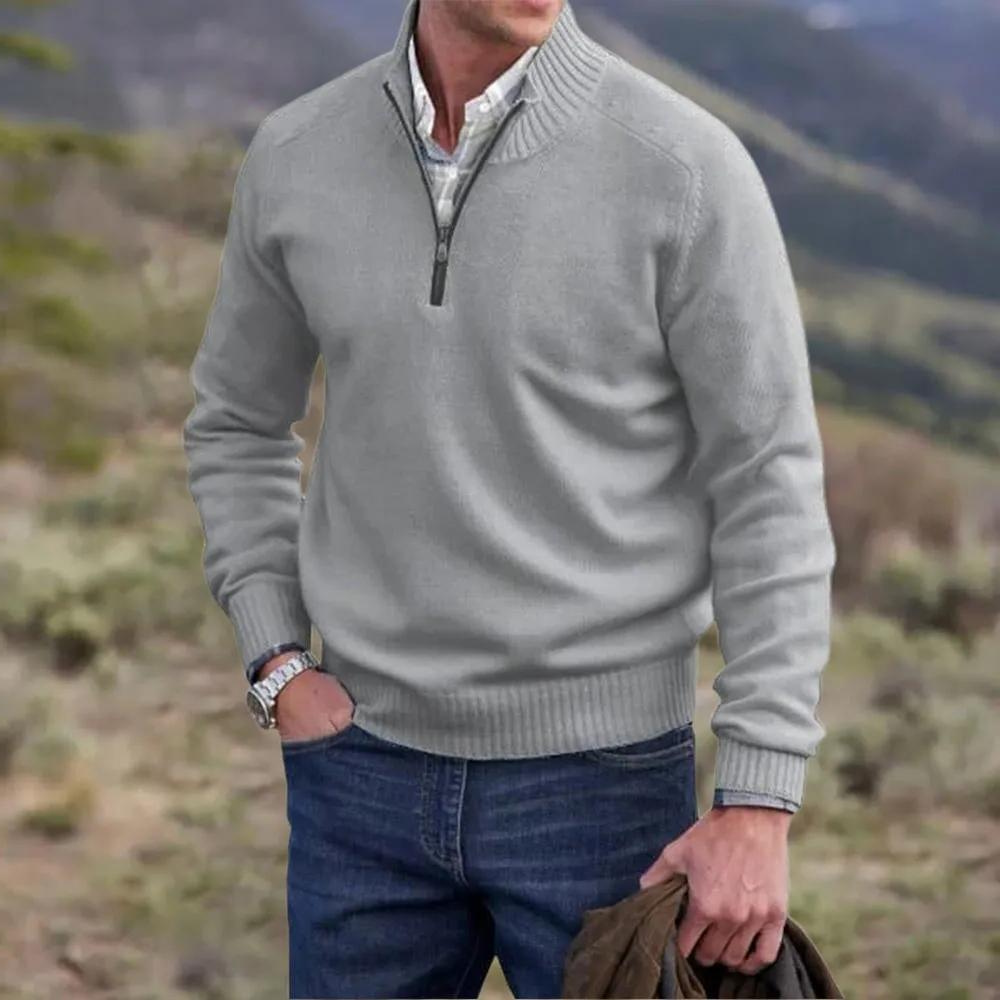 Men’s Quarter-Zip Knit Sweater | Classic Casual