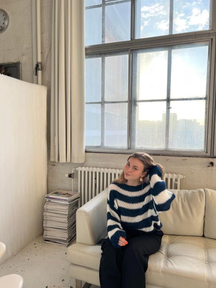 Oversized Knit Sweater for Women | Long Sleeve Crewneck Jumper