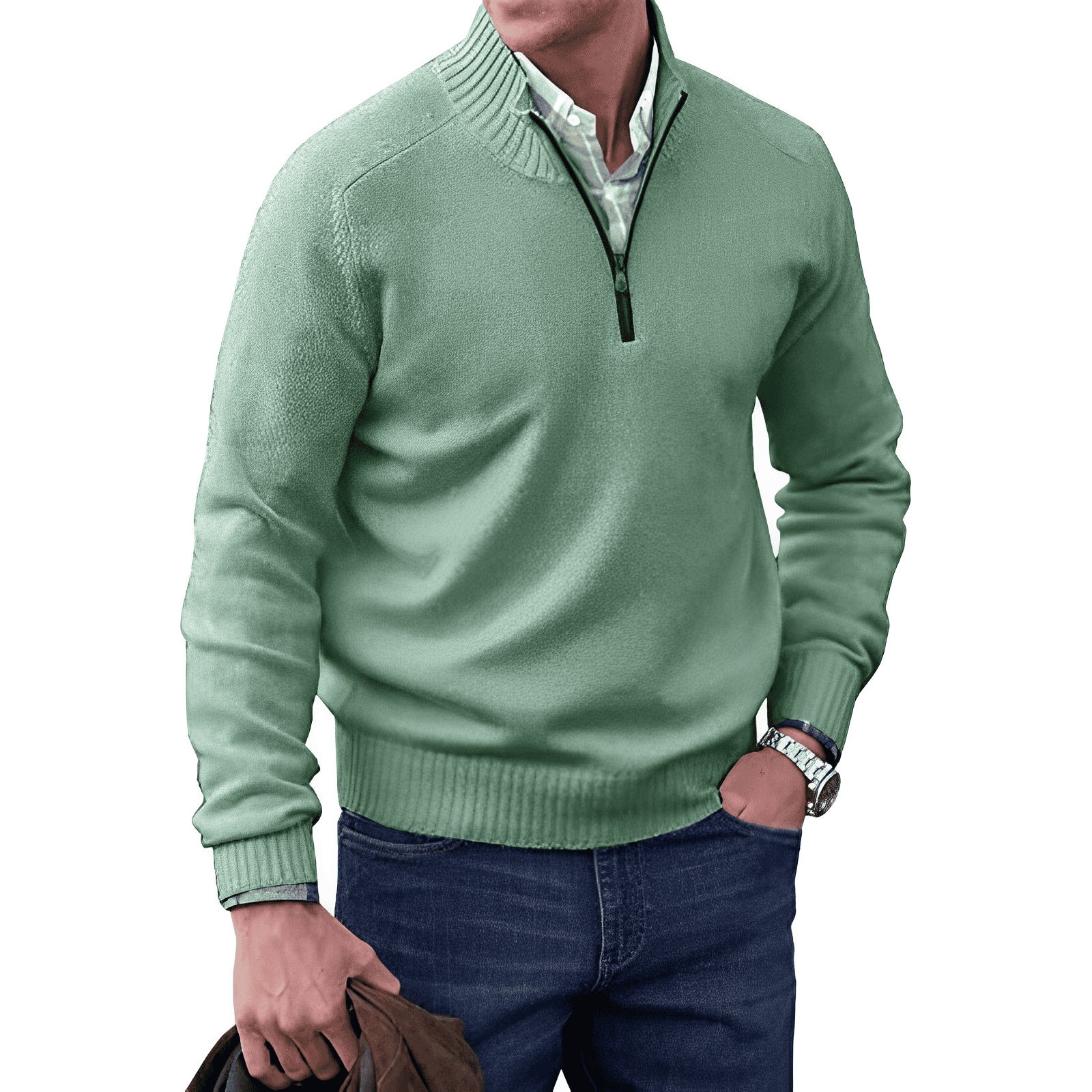 Men’s Quarter-Zip Knit Sweater | Classic Casual