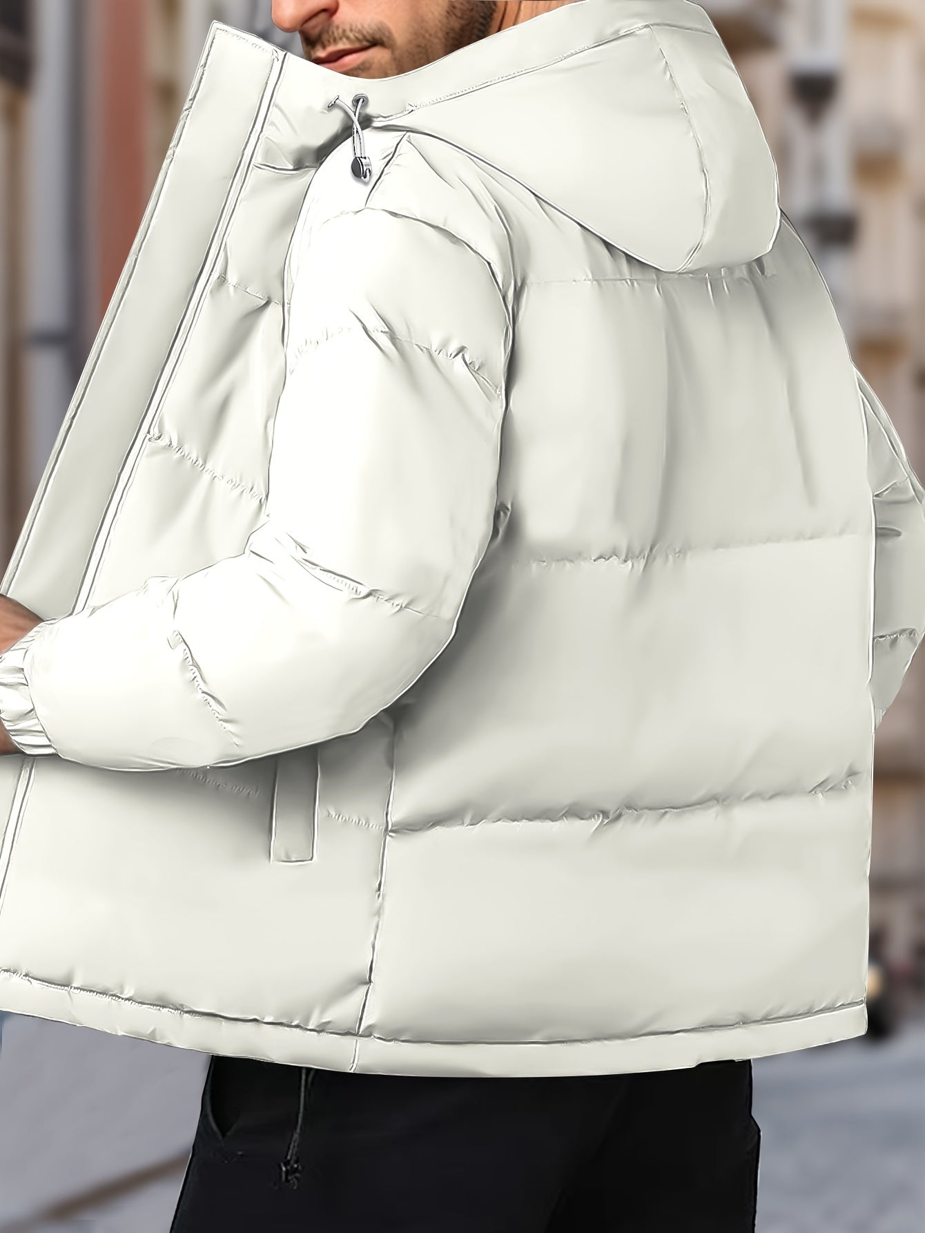 Men’s Warm Windproof Puffer Jacket | Hooded Winter Coat