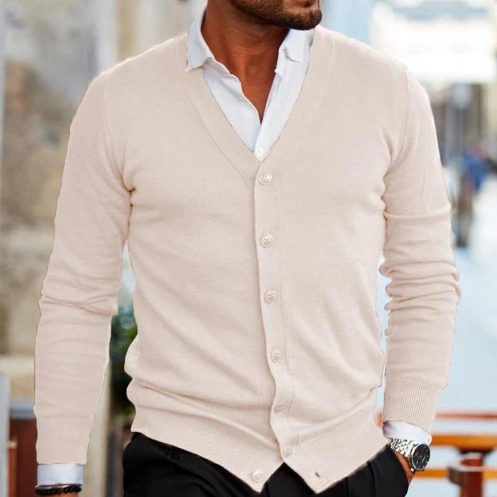 Men’s Elegant Button-Up Cardigan | Smart Casual