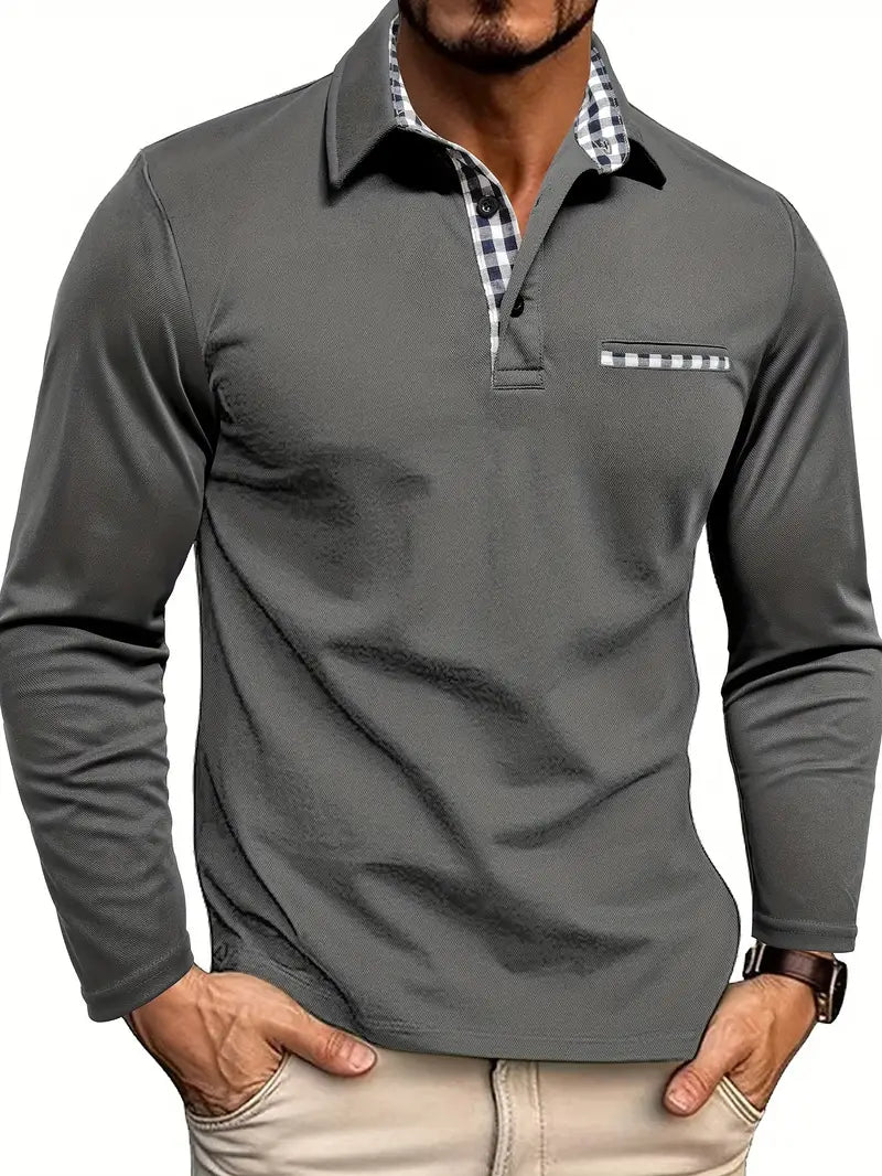 Men’s Long Sleeve Polo Shirt | Smart Casual