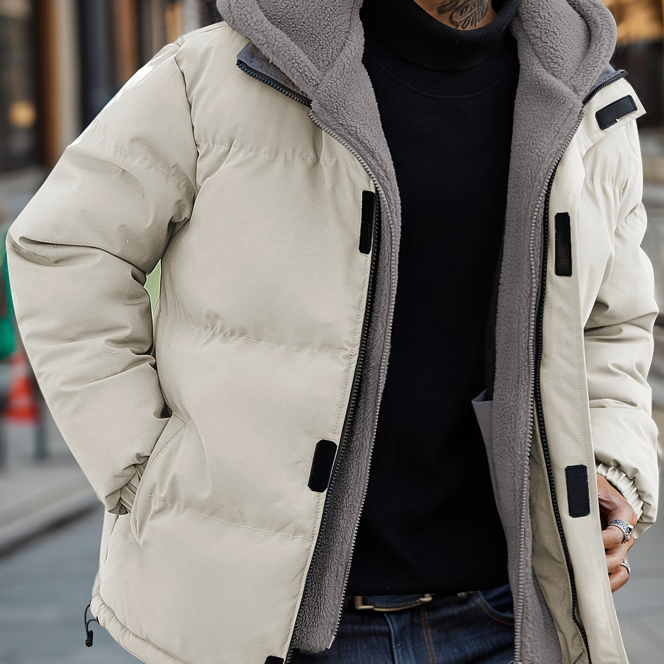 Men’s Padded Hooded Jacket | Warm Winter Coat