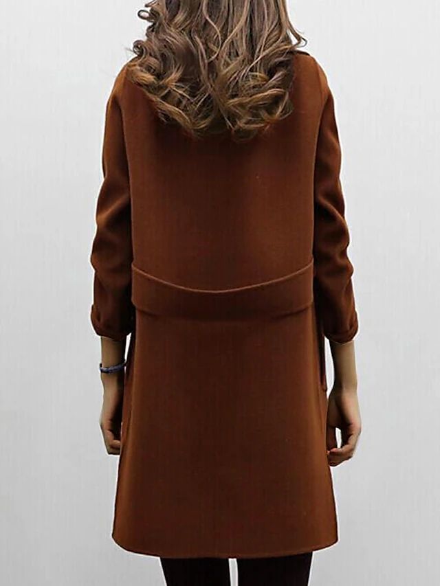 Women’s Double-Breasted Long Coat | Elegant Winter Overcoat